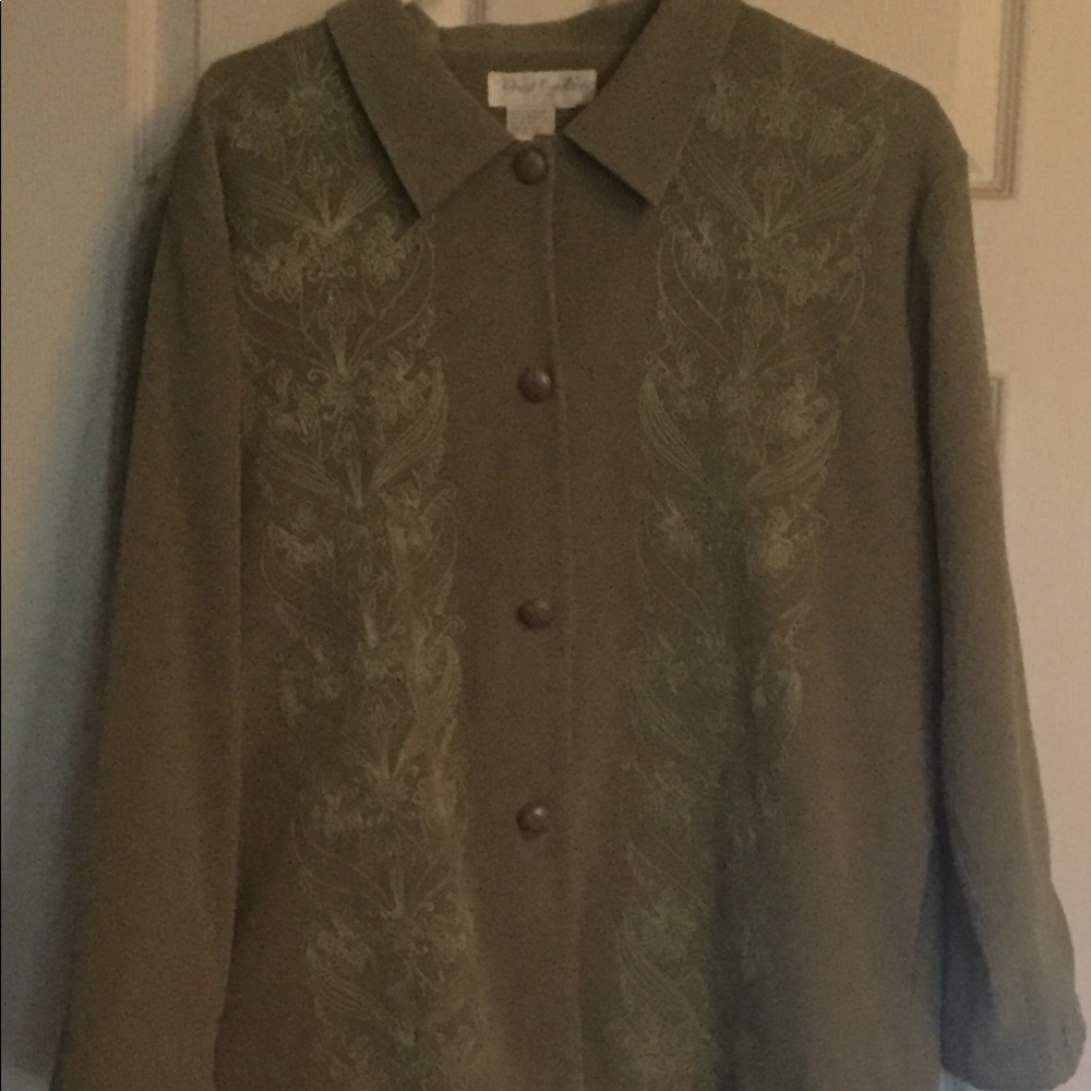 Olive Green or Tan 2 piece Suit Size M